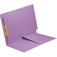 Medical Arts Press® 11 pt. Colored End-Tab Pocket Folders; 1 Fastener, Lavender, 250/Box