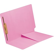 Medical Arts Press® 11 pt. Colored End-Tab Pocket Folders; 1 Fastener, Pink, 250/Box