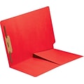 Medical Arts Press® 11 pt. Colored End-Tab Pocket Folders; 1 Fastener, Red, 250/Box