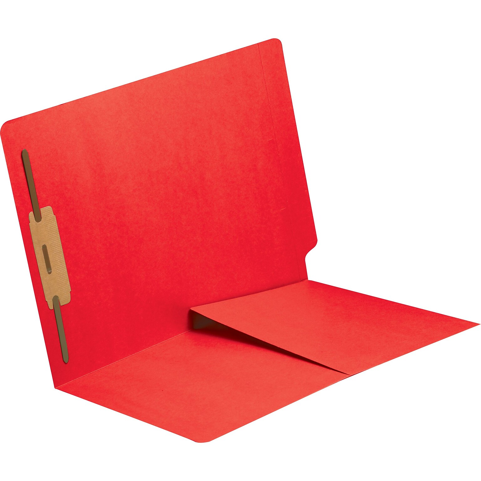 Medical Arts Press® 11 pt. Colored End-Tab Pocket Folders; 1 Fastener, Red, 250/Box