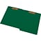 Medical Arts Press® 14 pt. Colored End-Tab Pocket Folders; 2 Fasteners, Green, 50/Box
