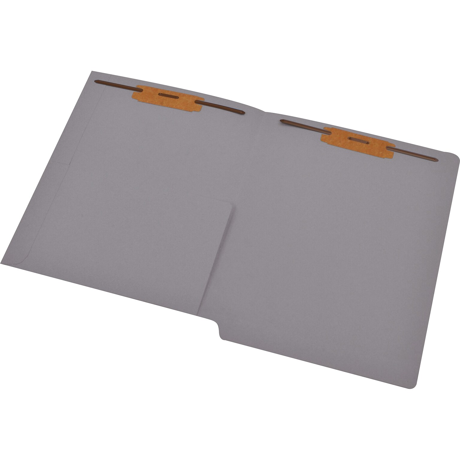 Medical Arts Press® 11 pt. Colored End-Tab Pocket Folders; 2 Fasteners, Gray, 50/Box