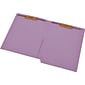 Medical Arts Press® 11 pt. Colored End-Tab Pocket Folders; 2 Fasteners, Lavender, 50/Box