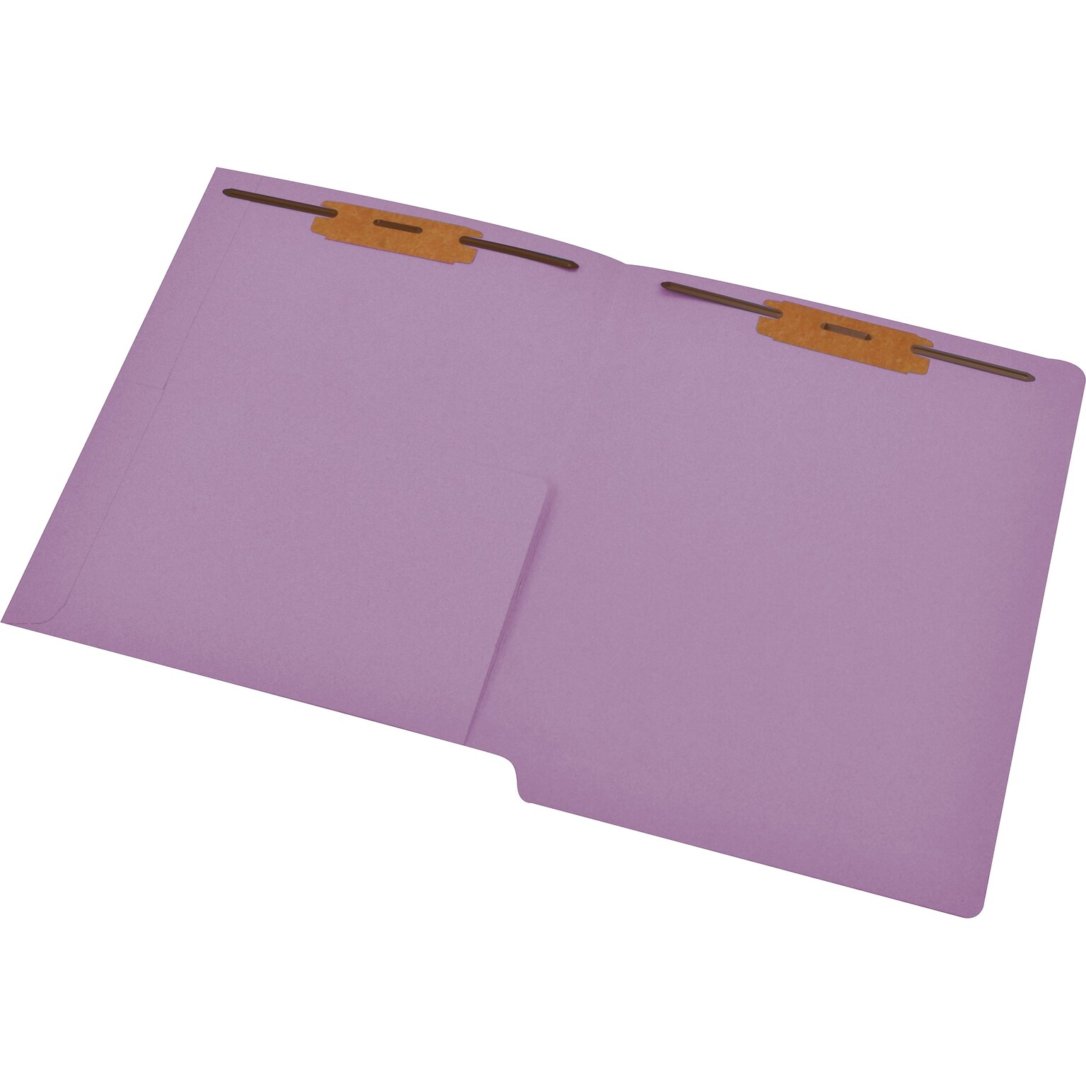 Medical Arts Press® 11 pt. Colored End-Tab Pocket Folders; 2 Fasteners, Lavender, 50/Box