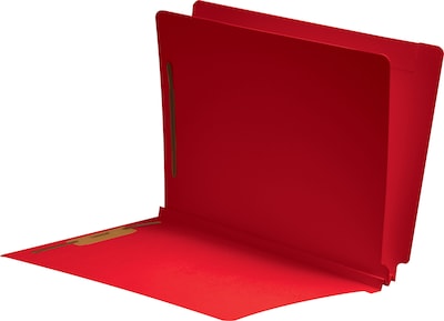 Medical Arts Press® Classification Colored End-Tab Folders; 1 Divider, Red, 25/Box