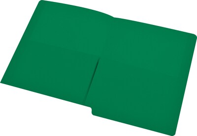 Medical Arts Press® End-Tab Folders with Twin 1/2 Pockets; No Fasteners, Green, 50/Box