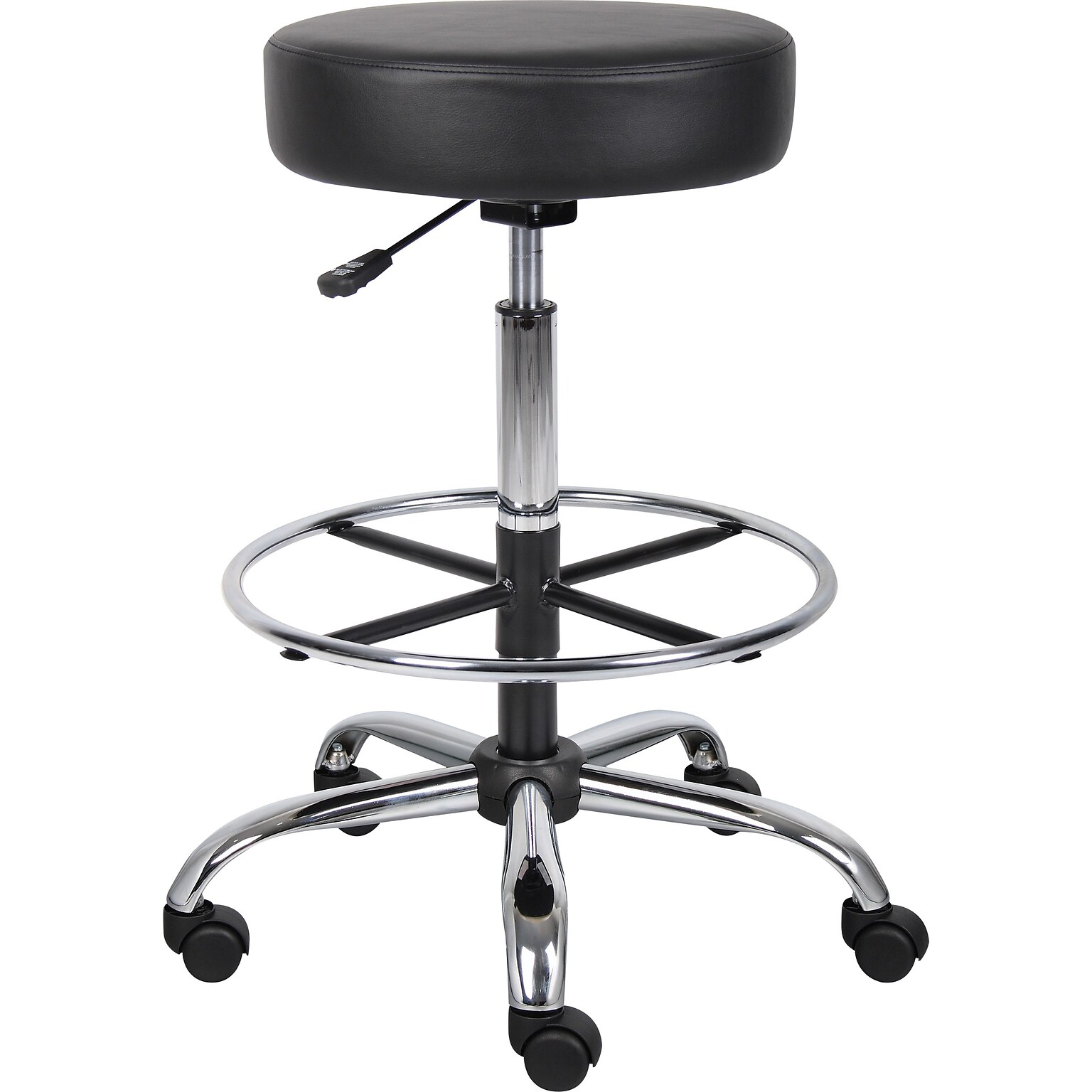 Boss Treated Vinyl Medical/Drafting Stool, Black (B16240BK)