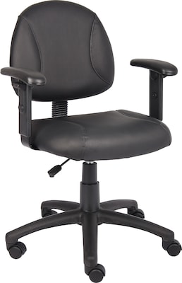 Boss Posture Chair W/ Adjustable Arms, Black (B306)