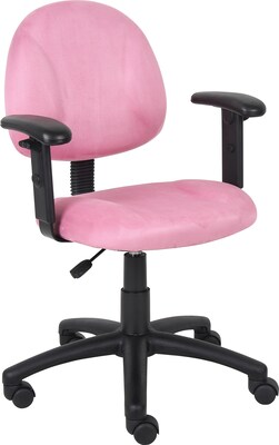 Boss Pink Deluxe Posture Chair W/ Adjustable Arms.