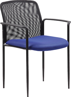 Boss Stackable Mesh Guest Chair - Blue