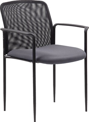 Boss Stackable Mesh Guest Chair - Grey