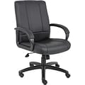 Boss Caressoft Executive Mid Back Chair, Black (B7906)
