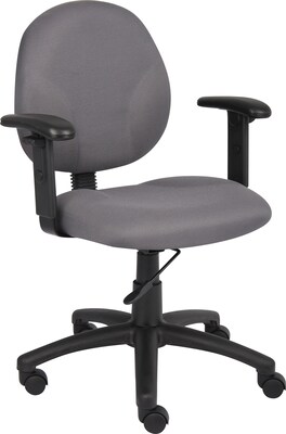 Boss Diamond Task Chair W/ Adjustable Arms, Grey (B9091-GY)