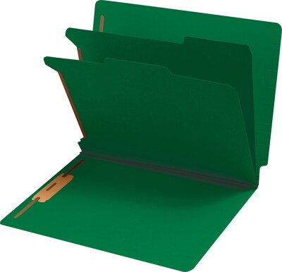 Medical Arts Press® End-Tab Tuf-Files; Standard- 2 Divider, 2, Green, 75/Box