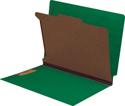 Medical Arts Press® End-Tab Tuf-Files; Standard- 1 Divider, 1 1/4, Green, 15/Box