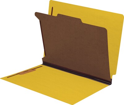 Medical Arts Press® End-Tab Tuf-Files; Standard- 1 Divider, 1 1/4, Yellow, 75/Box