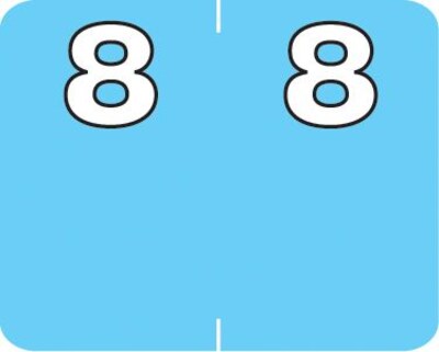 Medical Arts Press® Numeric Labels on Roll; 8, Light Blue