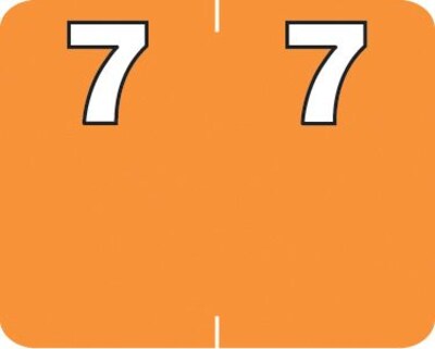 Medical Arts Press® Numeric Labels on Roll; 7, Orange