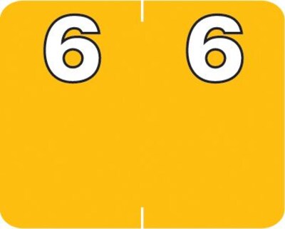 Medical Arts Press® Numeric Labels on Roll; 6, Gold