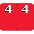 Medical Arts Press® Numeric Labels on Roll; 4, Red