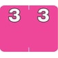 Medical Arts Press® Numeric Labels on Roll; "3", Pink
