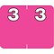 Medical Arts Press® Numeric Labels on Roll; 3, Pink