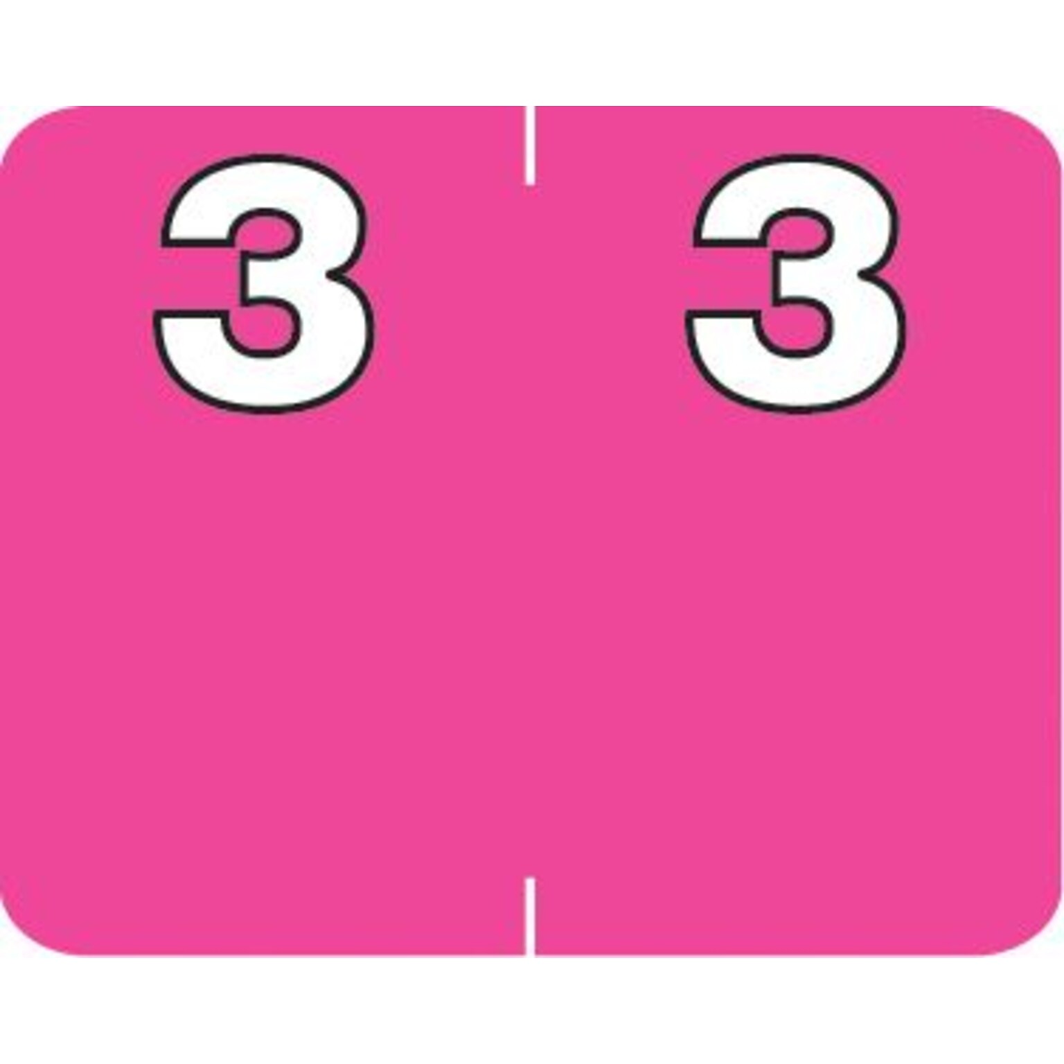 Medical Arts Press® Numeric Labels on Roll; 3, Pink