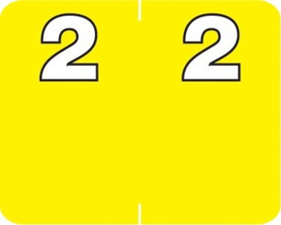 Medical Arts Press® Numeric Labels on Roll; 2, Yellow