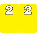 Medical Arts Press® Numeric Labels on Roll; 2, Yellow