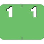 Medical Arts Press® Numeric Labels on Roll; 1, Light Green