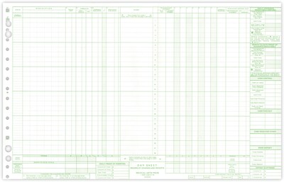 Medical Arts Press® Replacement Day Sheet Forms; Format S1