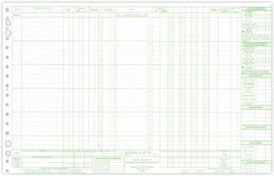 Medical Arts Press® Replacement Day Sheet Forms; Format S1