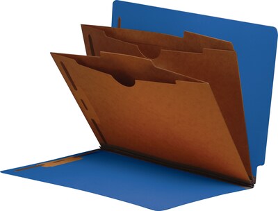 Medical Arts Press® End-Tab Tuf-Files; Divider- 2-Pocket Divider, 2 1/4, Blue,  10/Box