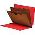 Medical Arts Press® End-Tab Tuf-Files; Divider- 2-Pocket Divider, 2 1/4, Red, 10/Box