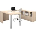 i3 by Bestar® 150864-38 U-Shaped Desk in Northern Maple