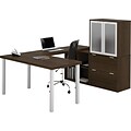 i3 by Bestar® 150867-78 U-Shaped Desk in Tuxedo