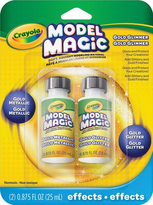 Model Magic Glossy Gold Metallic Glaze, 2/Pk, Metallic Gold