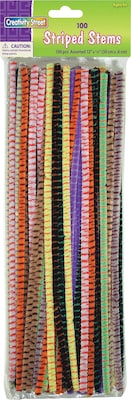 Chenille Kraft Jumbo Chenille Neon Pipe Cleaners, 12 x 0.3236.2 mil, 100/Pk, Assorted