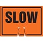 Accuform Traffic Cone Top Warning Sign, SLOW, 10" x 14", Plastic (FBC758)