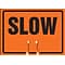 ACCUFORM SIGNS® Traffic Cone Top Warning Sign, SLOW, 10 x 14, Plastic, Each