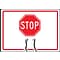 Accuform Traffic Cone Top Warning Sign, (STOP SIGN SYMBOL), 10 x 14, Plastic (FBC738)