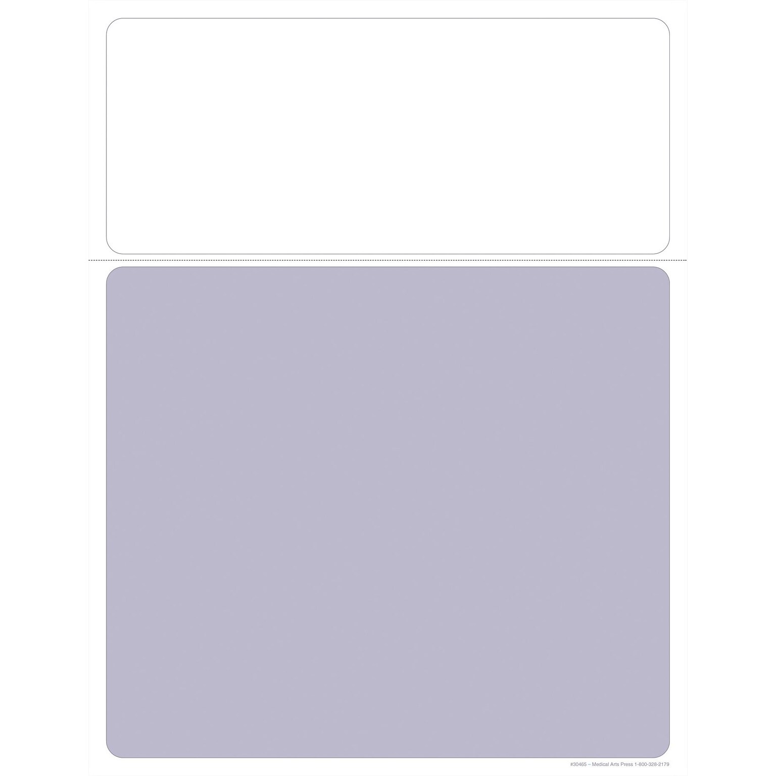 Solid Color Laser Statements, Style D, without Credit Card Information, Purple