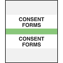 Medical Arts Press® Standard Preprinted Chart Divider Tabs, Consent Forms, Light Green