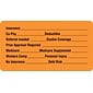 Medical Arts Press® Insurance Chart File Medical Labels, Insurance Information, Fl Orange, 1-3/4x3-1/4", 500 Labels