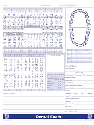 Medical Arts Press® FormFamily Dental Exam Form