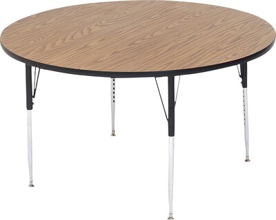 Correll® 36 Round Heavy Duty Activity Table; Oak High Pressure Laminate Top
