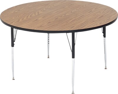 Correll® 42 Round Heavy Duty Activity Table; Oak High Pressure Laminate Top