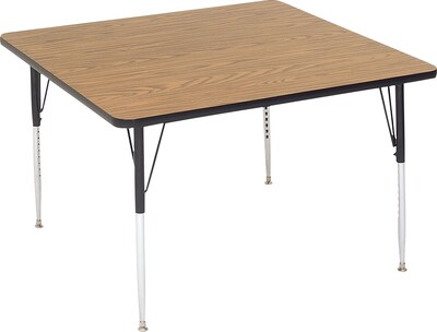 Correll® 48 Square Heavy Duty Activity Table; Oak High Pressure Laminate Top