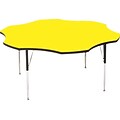 Correll® 60 Flower Shaped Heavy Duty Activity Table; Yellow High Pressure Laminate Top