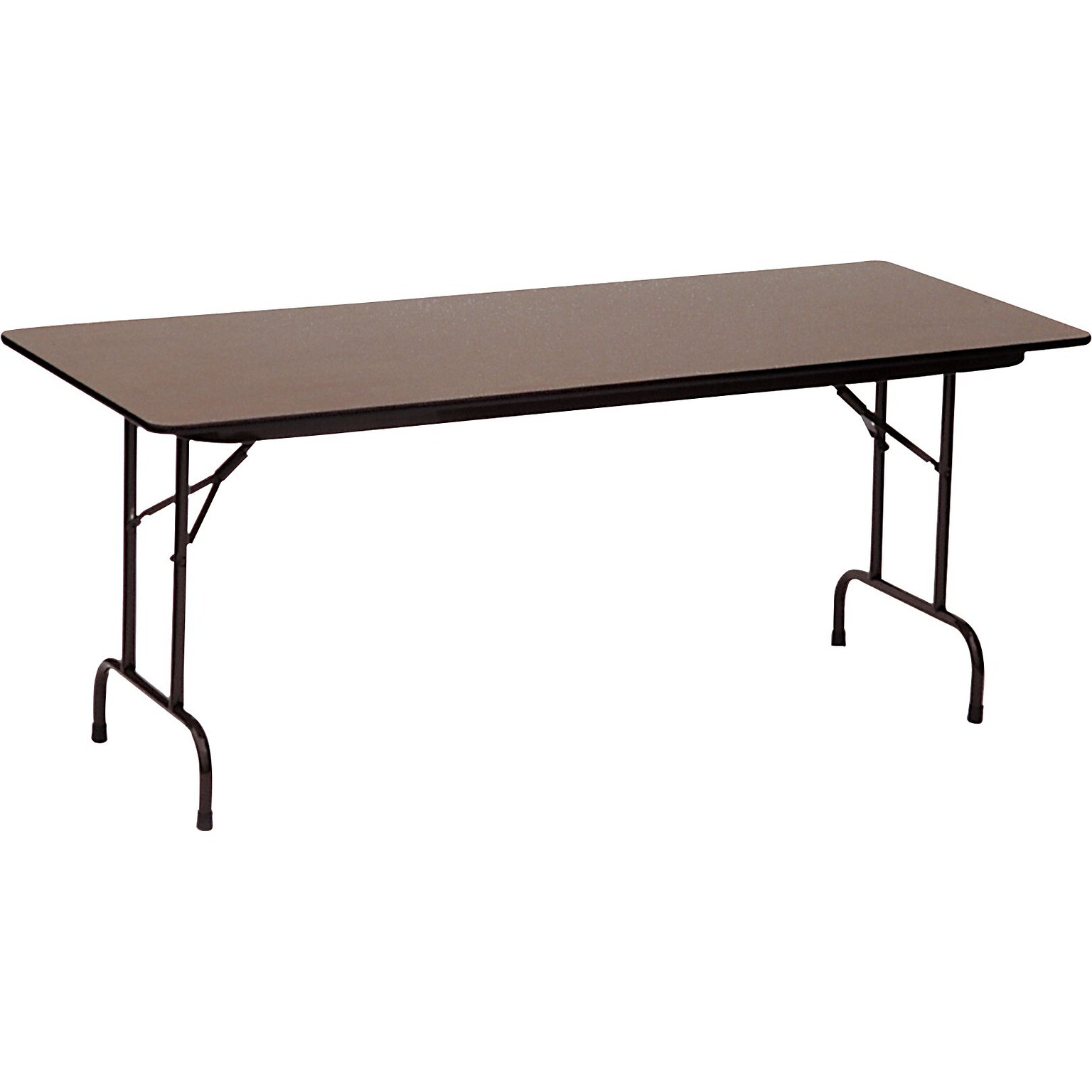 Correll® 30D x 72L Folding table; Walnut Melamine Laminate Top